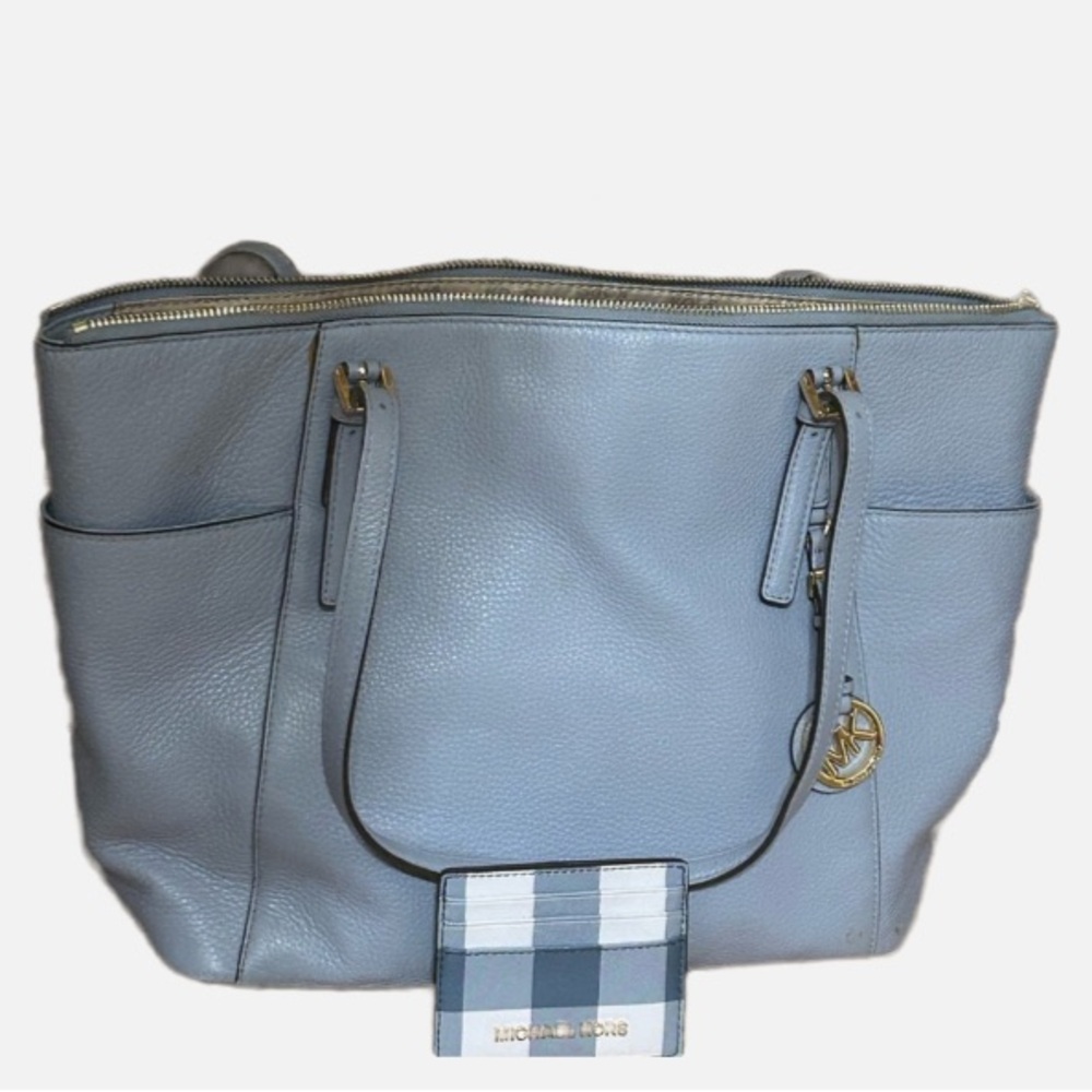 Michael Kors Blue Leather Tote